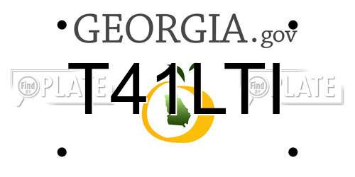 T41LTI Georgia License Plate