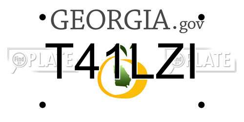 T41LZI Georgia License Plate