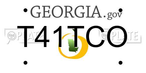 T41TCO Georgia License Plate
