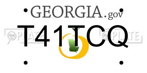 T41TCQ Georgia License Plate