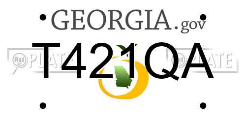 T421QA Georgia License Plate