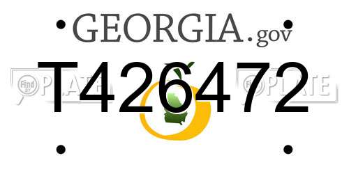 T426472 Georgia License Plate