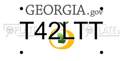 T42LTT Georgia License Plate