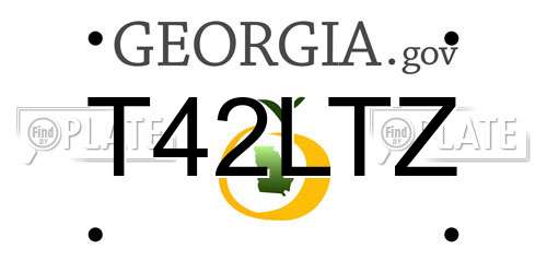T42LTZ Georgia License Plate