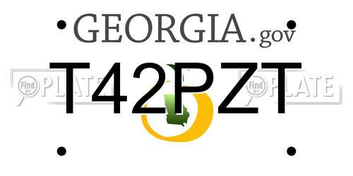 T42PZT Georgia License Plate