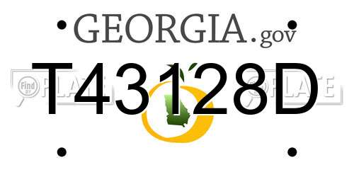 T43128D Georgia License Plate