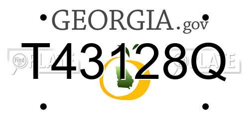 T43128Q Georgia License Plate