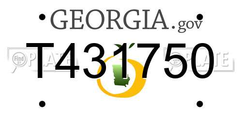T431750 Georgia License Plate