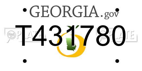 T431780 Georgia License Plate