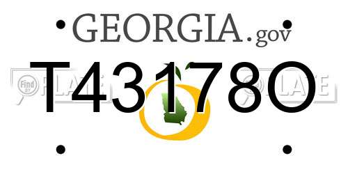 T43178O Georgia License Plate