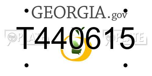 T440615 Georgia License Plate