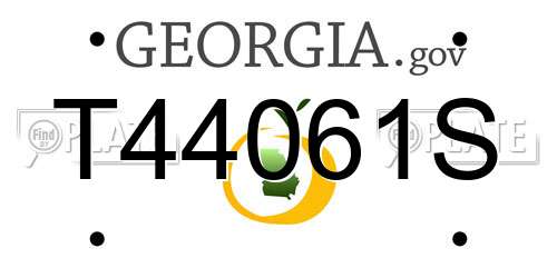 T44061S Georgia License Plate