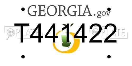 T441422 Georgia License Plate
