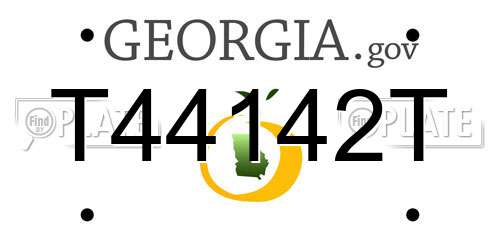 T44142T Georgia License Plate