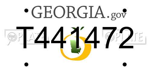 T441472 Georgia License Plate