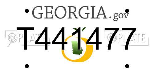 T441477 Georgia License Plate