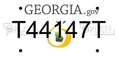 T44147T Georgia License Plate