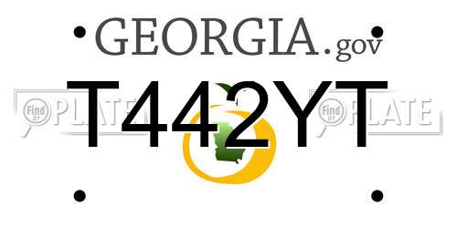 T442YT Georgia License Plate
