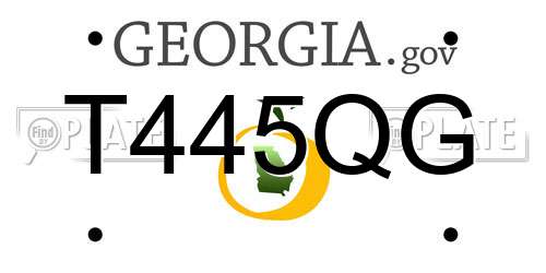 T445QG Georgia License Plate