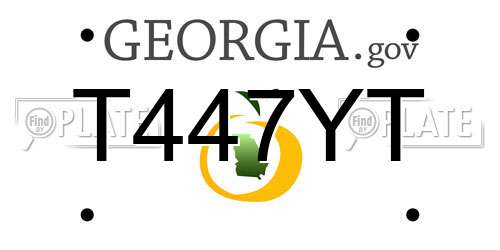 T447YT Georgia License Plate