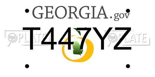 T447YZ Georgia License Plate