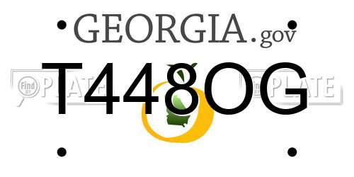 T448OG Georgia License Plate