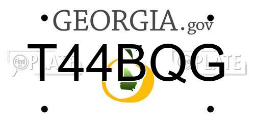 T44BQG Georgia License Plate