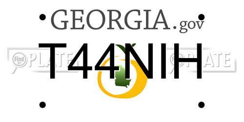 T44NIH Georgia License Plate