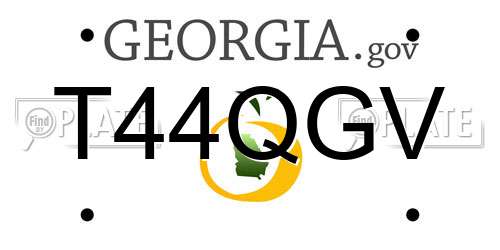 T44QGV Georgia License Plate