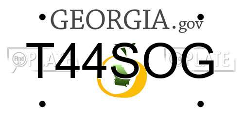 T44SOG Georgia License Plate