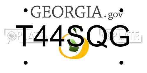T44SQG Georgia License Plate