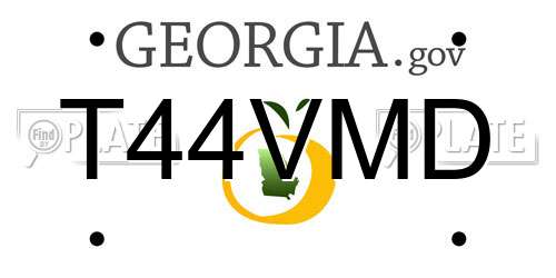 T44VMD Georgia License Plate