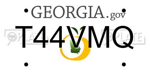 T44VMQ Georgia License Plate