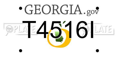 T4516I Georgia License Plate