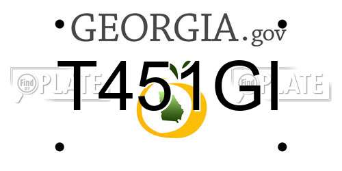 T451GI Georgia License Plate
