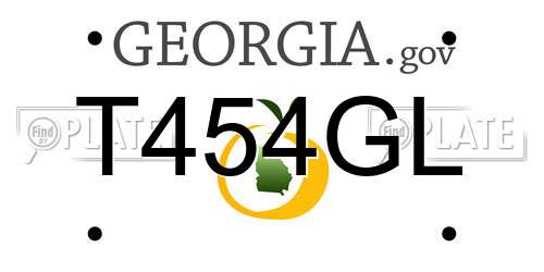 T454GL Georgia License Plate