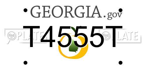 T4555T Georgia License Plate