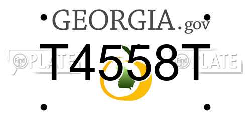 T4558T Georgia License Plate