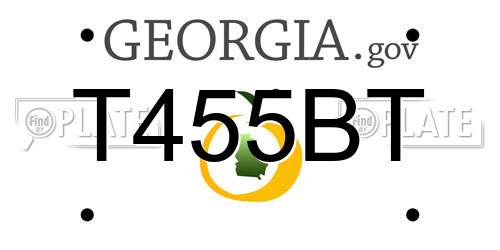 T455BT Georgia License Plate
