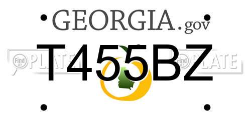 T455BZ Georgia License Plate