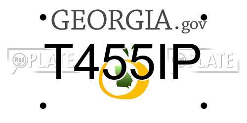 T455IP Georgia License Plate