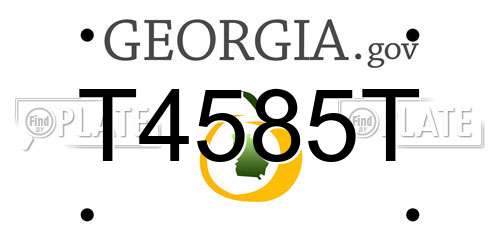 T4585T Georgia License Plate