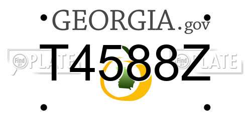 T4588Z Georgia License Plate