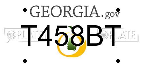 T458BT Georgia License Plate