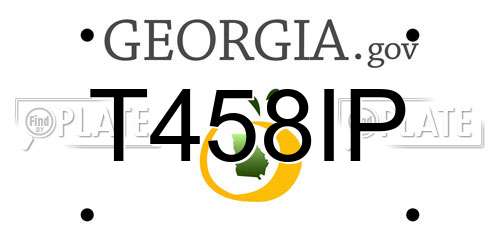 T458IP Georgia License Plate