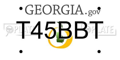 T45BBT Georgia License Plate