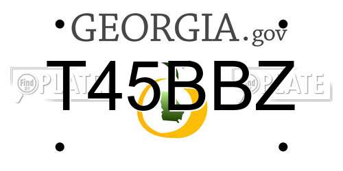 T45BBZ Georgia License Plate