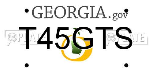 T45GTS Georgia License Plate