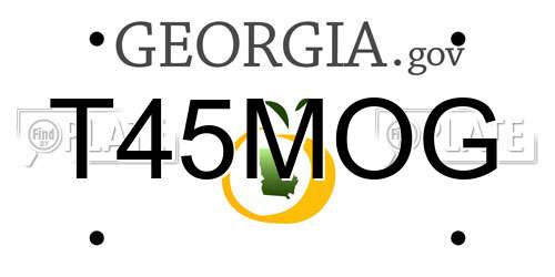 T45MOG Georgia License Plate