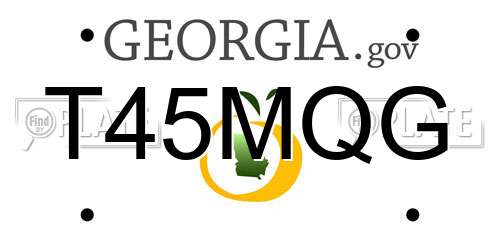 T45MQG Georgia License Plate